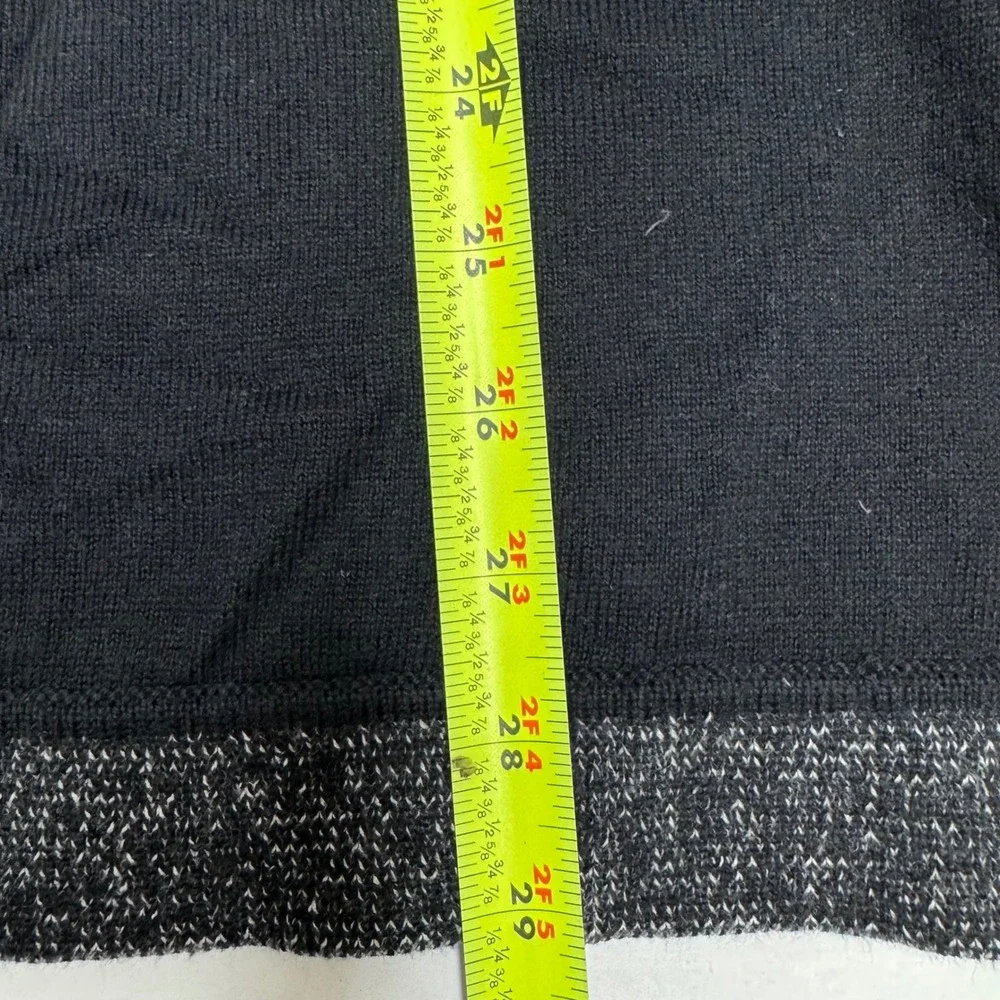 Tommy Bahama Mens XL Black Cotton Cashmere Pullover Sweater Elbow Patches